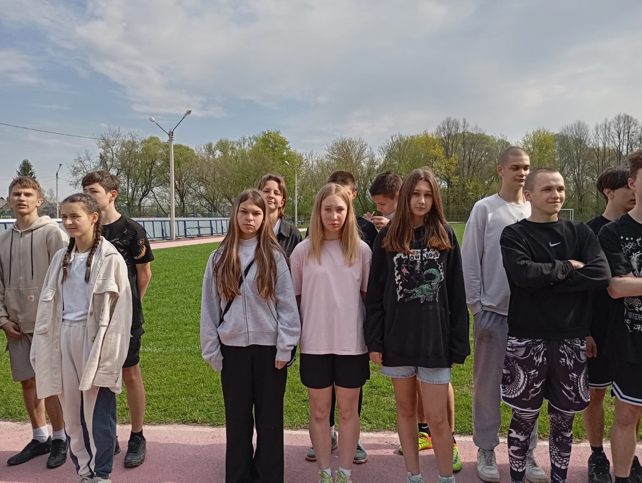 Cоревнования районной школьной спортивной лиги по лёгкой атлетике.